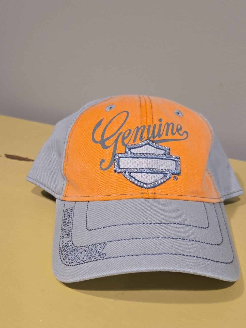 Harley-Davidson Orange and Gray Genuine Logo Cap